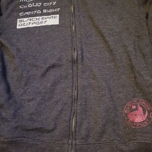 Grey Star Wars Galaxy's Edge zip-up hoodie Kids Size L